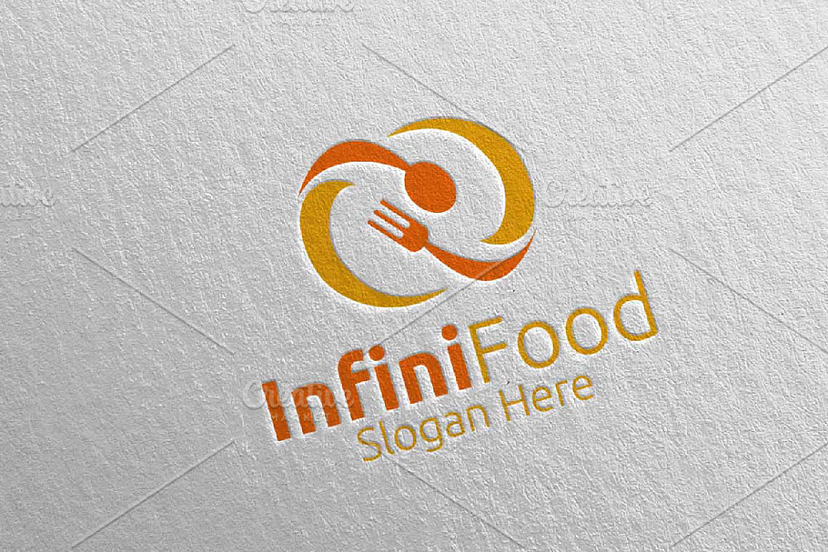 Infinity Food Logo for Restaurant 27 in Logo Templates - product preview 8