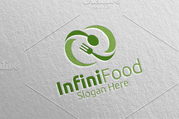 Infinity Food Logo for Restaurant 27 in Logo Templates - product preview 1