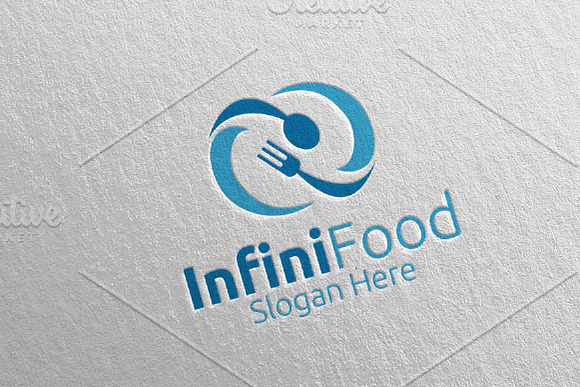 Infinity Food Logo for Restaurant 27 in Logo Templates - product preview 2