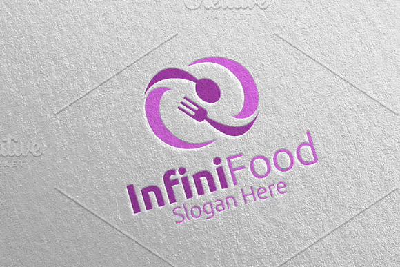 Infinity Food Logo for Restaurant 27 in Logo Templates - product preview 3