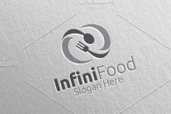Infinity Food Logo for Restaurant 27 in Logo Templates - product preview 4