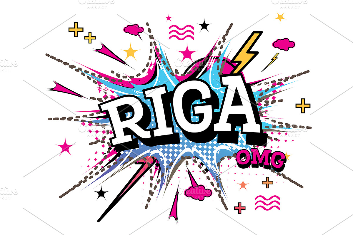 Riga Comic Text in Pop Art Style in Illustrations - product preview 8