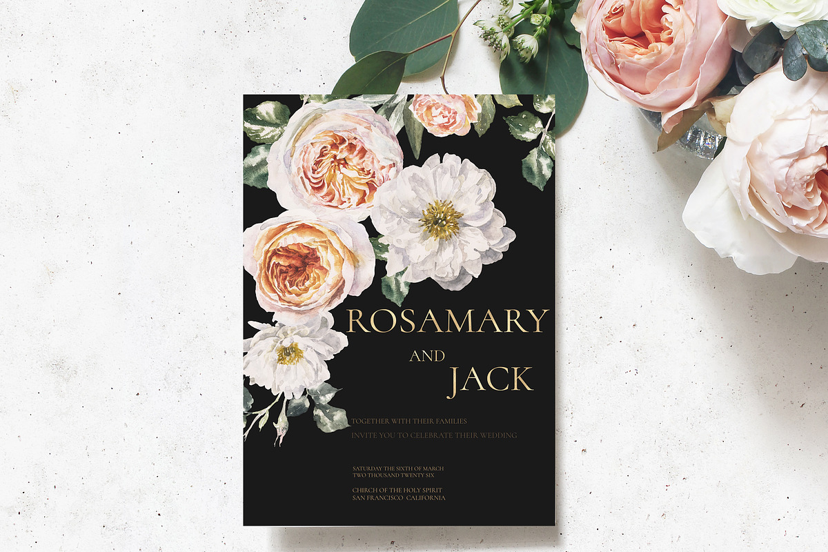 Botanical Watercolor Luxury Florals in Illustrations - product preview 8