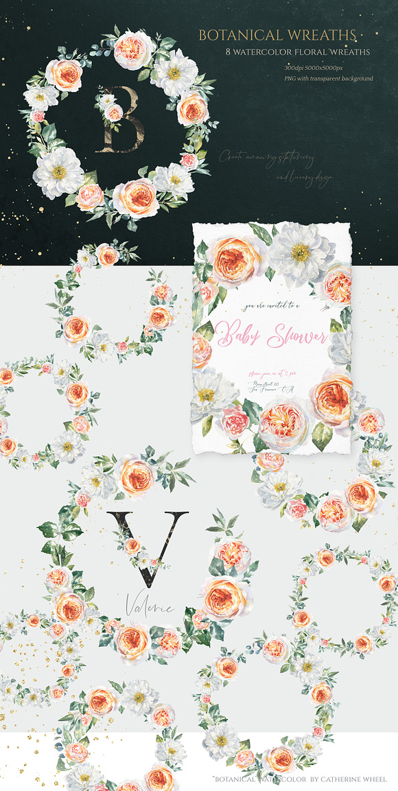 Botanical Watercolor Luxury Florals in Illustrations - product preview 3