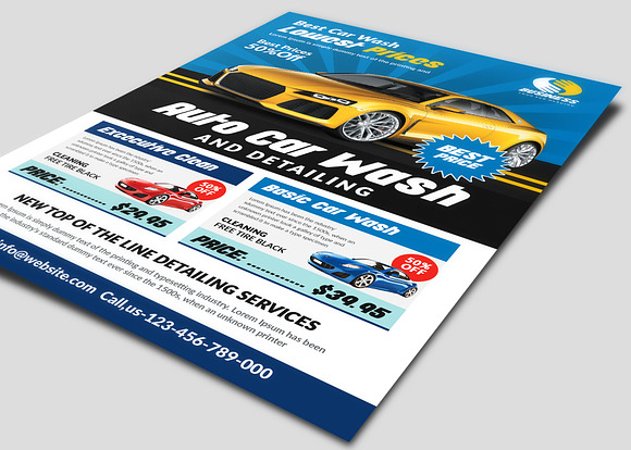 Car Wash Flyer in Flyer Templates - product preview 1