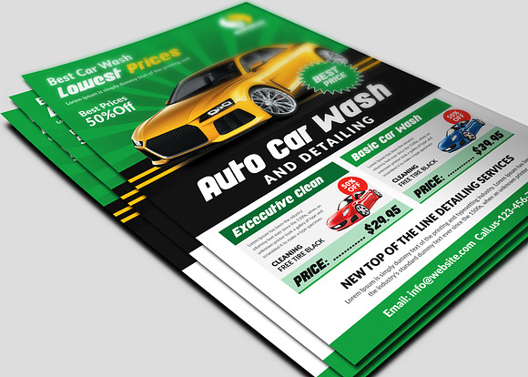 Car Wash Flyer in Flyer Templates - product preview 2