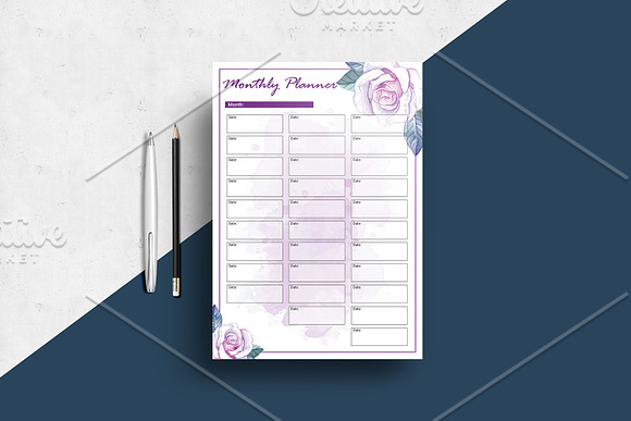 Daily , Weekly, Monthly Planner V13 in Stationery Templates - product preview 3