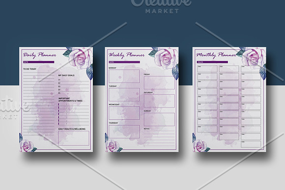 Daily , Weekly, Monthly Planner V13 in Stationery Templates - product preview 5