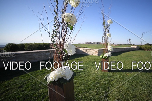 Flower decoration, wedding outdoors