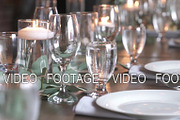 close-up table setting in a