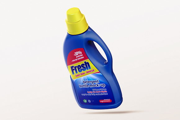 Detergent Bottle Mock-up Template in Product Mockups - product preview 1