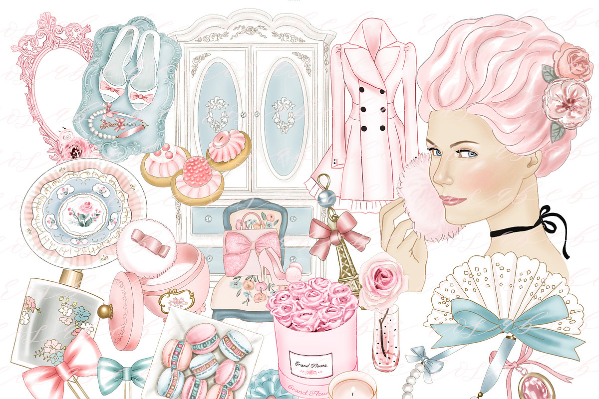 Marie Antoinette clipart in Illustrations - product preview 8