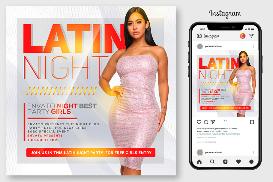 Latin Night Party Flyer