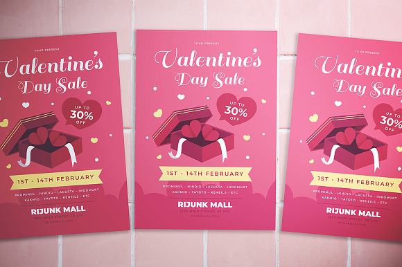 Valentine Day Sale Flyer in Flyer Templates - product preview 1