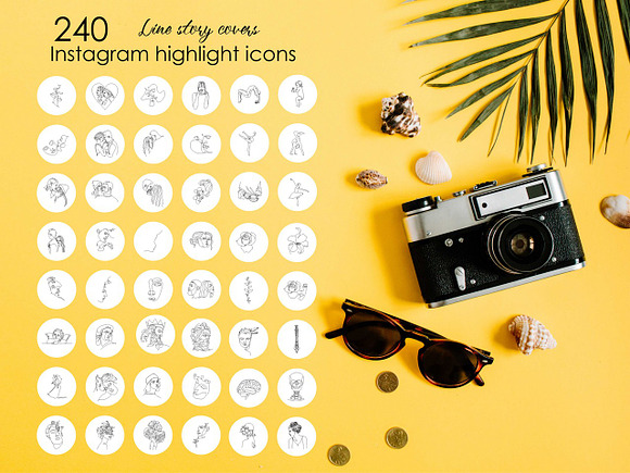 240 White Instagram Highlight Covers in Instagram Templates - product preview 12