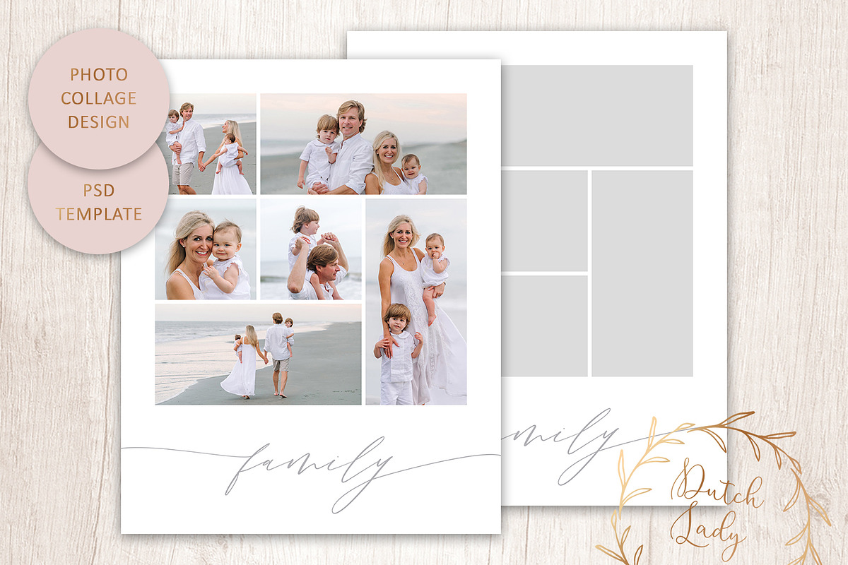 PSD Photo Collage Template #7 in Stationery Templates - product preview 8