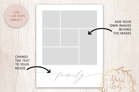 PSD Photo Collage Template #7 in Stationery Templates - product preview 1