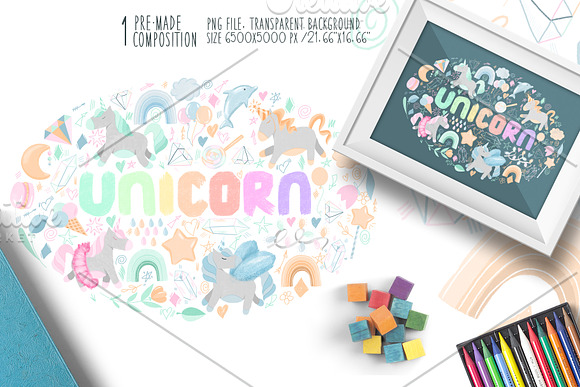 Unicorns. Children's collection. in Illustrations - product preview 2