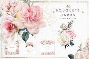 Vintage cards & Bouquets of flowers