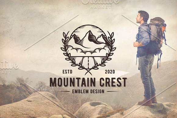 Mountain Crest Logo Template in Logo Templates - product preview 1