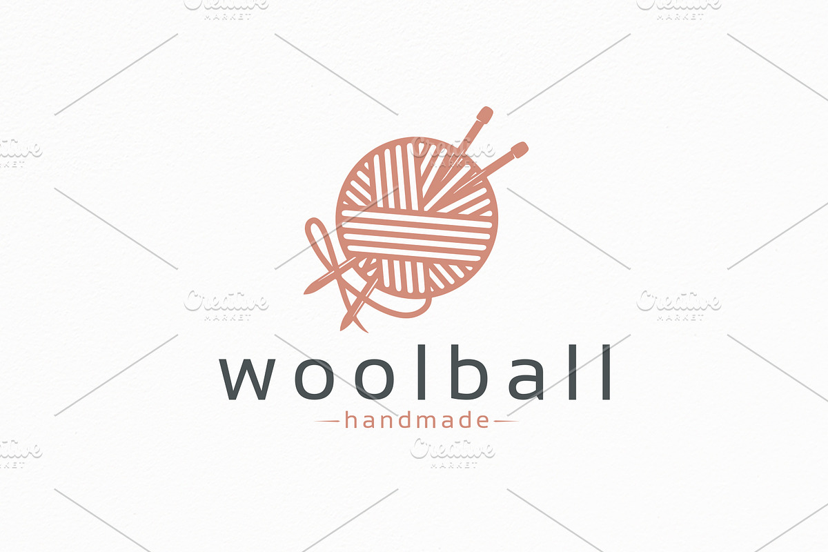 Wool Ball Logo Template in Logo Templates - product preview 8