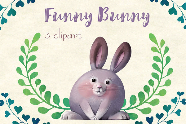 Funny Bunny cartoon clipart