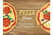 Pizza Menu Banner. For Pizzeria