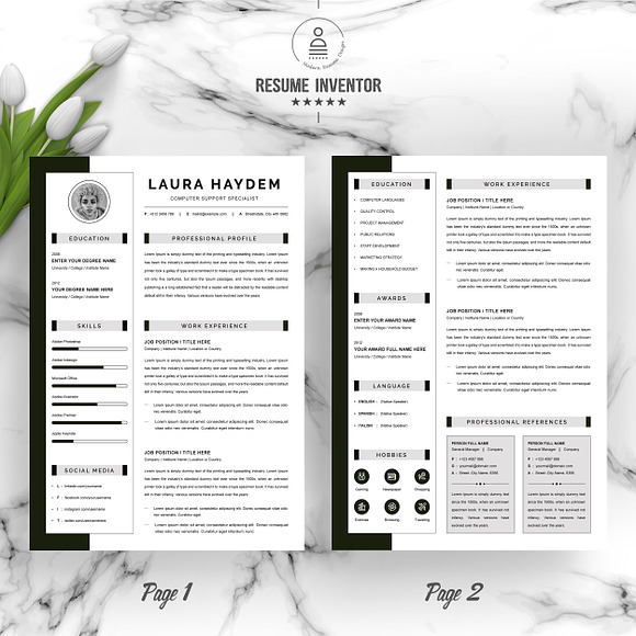 CV Template / Resume Template in Letter Templates - product preview 1