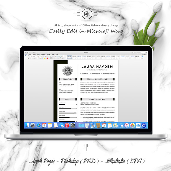 CV Template / Resume Template in Letter Templates - product preview 4