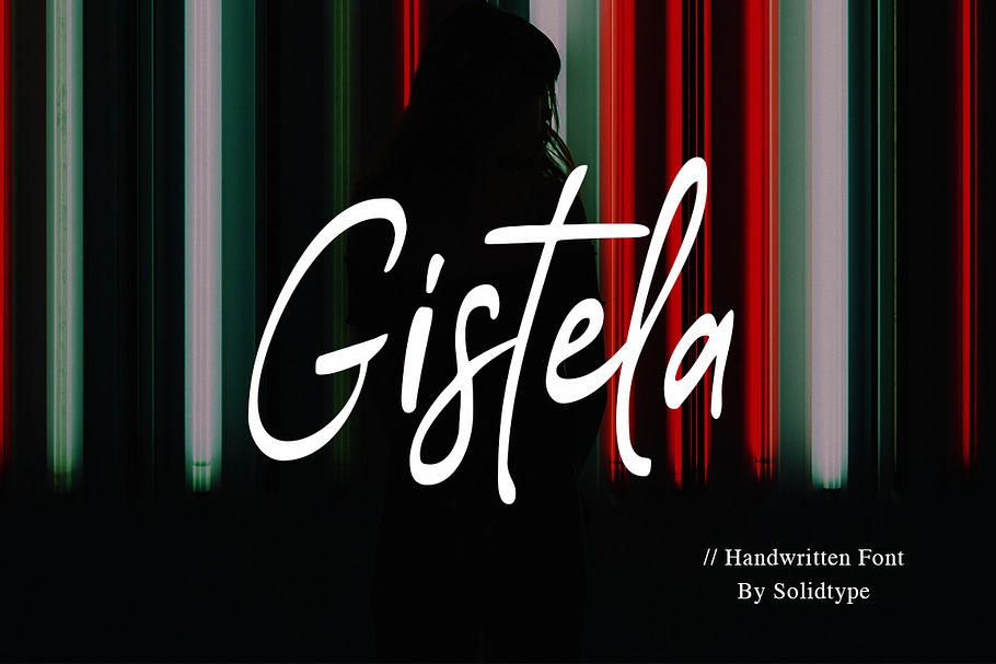 Gistela | Handwritten Font in Script Fonts - product preview 8