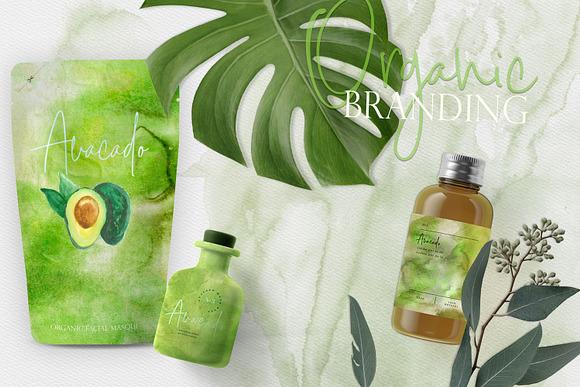 Green Watercolor Background Images in Textures - product preview 2