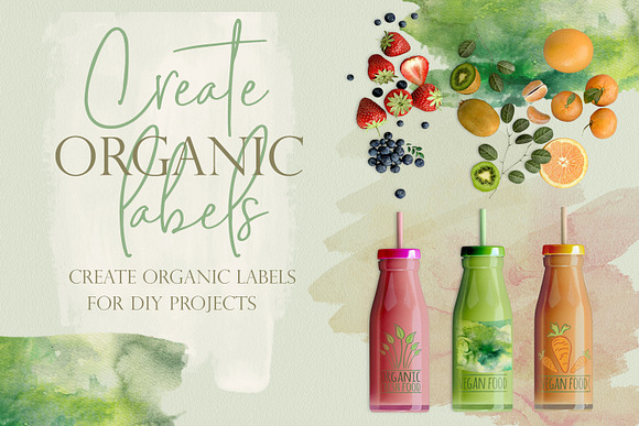 Green Watercolor Background Images in Textures - product preview 7