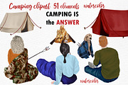 Camping clipart People Clipart