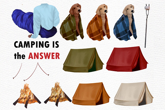 Camping clipart People Clipart in Illustrations - product preview 2