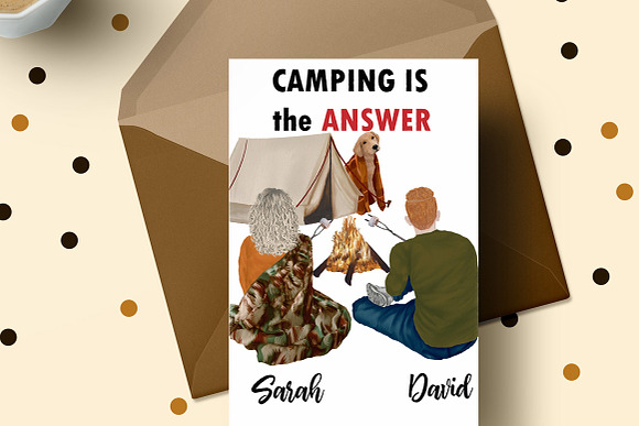 Camping clipart People Clipart in Illustrations - product preview 4
