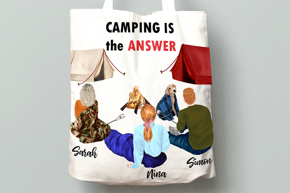 Camping clipart People Clipart in Illustrations - product preview 7
