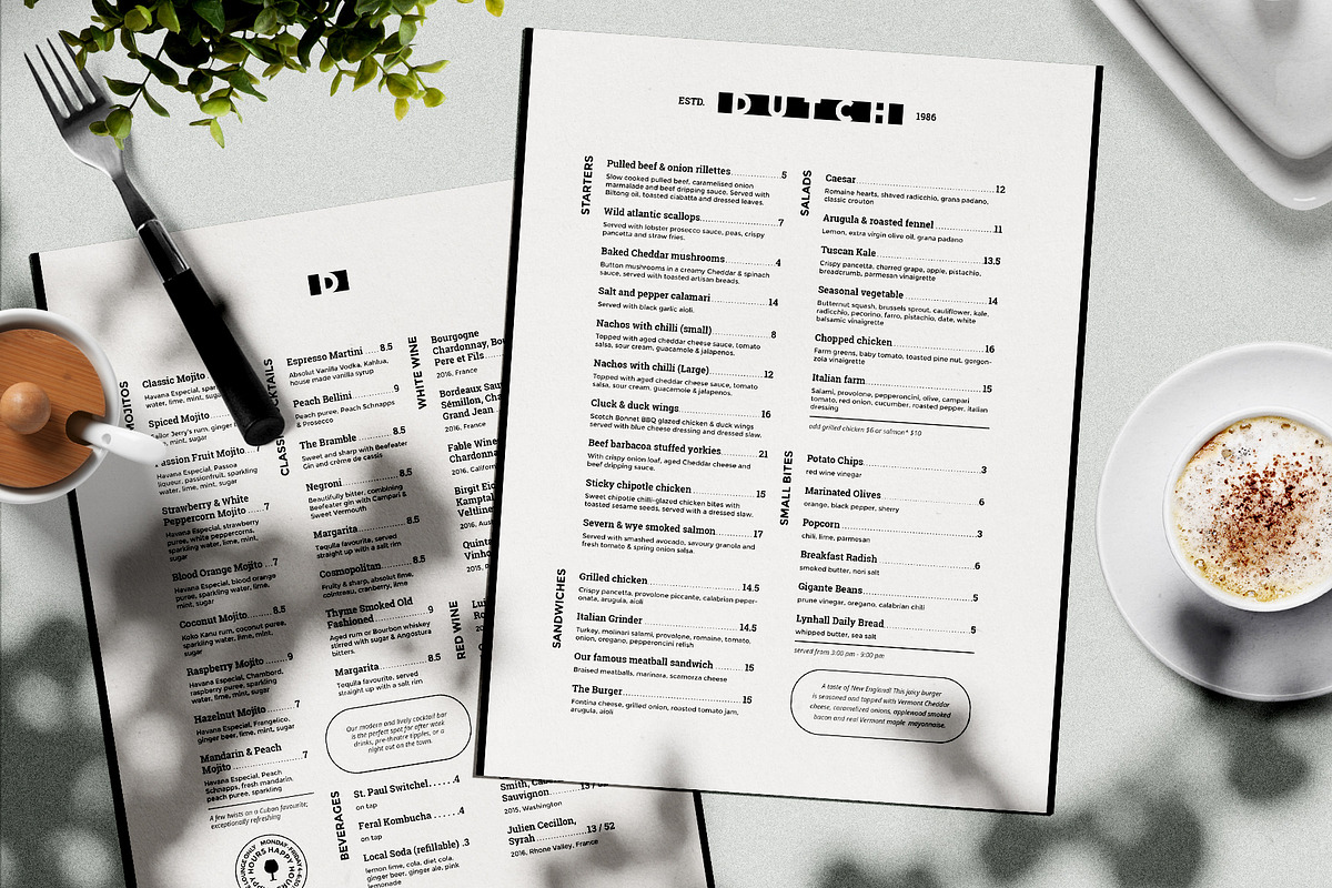 Elegant Restaurant Menu in Flyer Templates - product preview 8