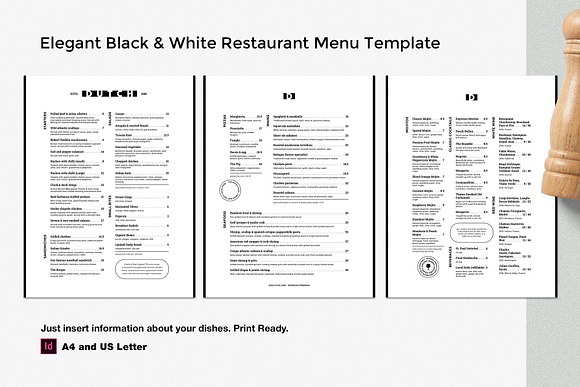 Elegant Restaurant Menu in Flyer Templates - product preview 1