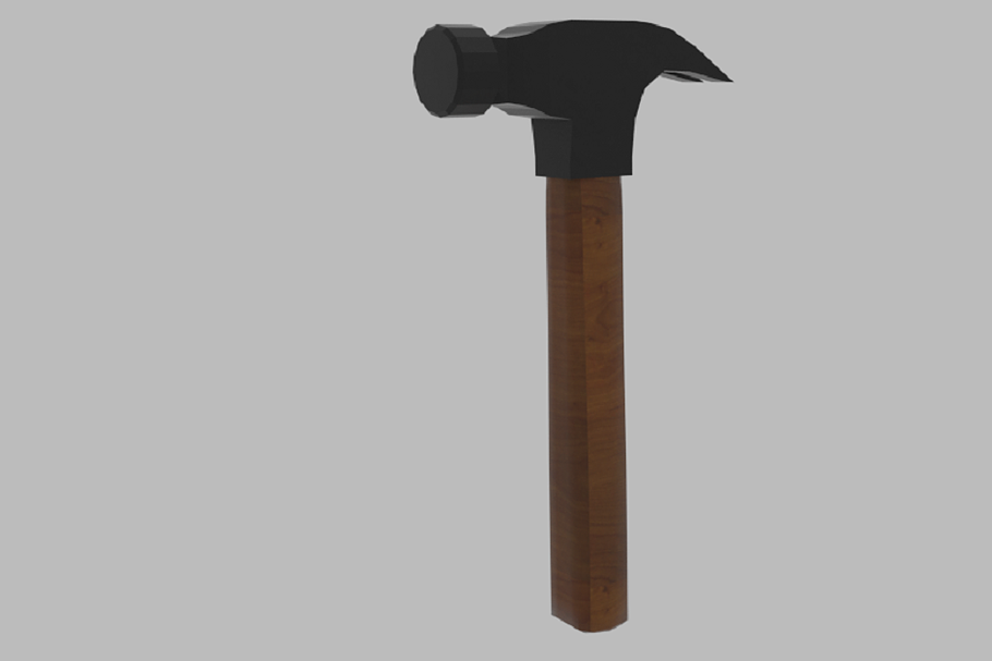 Low Poly Hammer in Tools - product preview 8