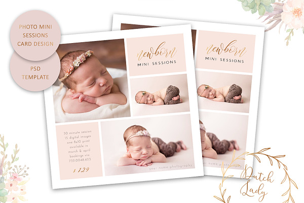 PSD Photo Session Card Template #58