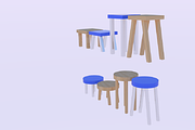 Low Poly Stool Pack