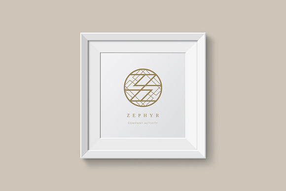 Zephyr. Linear geometric logo in Logo Templates - product preview 3