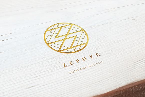 Zephyr. Linear geometric logo in Logo Templates - product preview 5