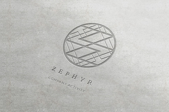 Zephyr. Linear geometric logo in Logo Templates - product preview 9