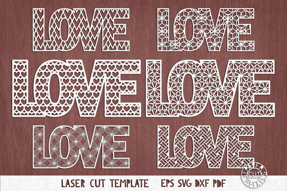 SVG Words Love for cutting. in Wedding Templates - product preview 8