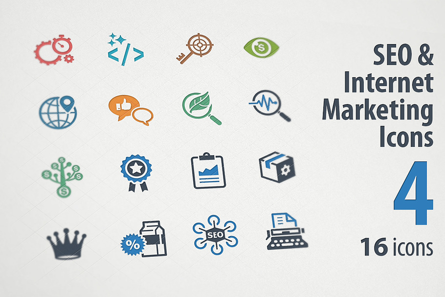 SEO & Internet Marketing Icons 4 in Marketing Icons - product preview 8