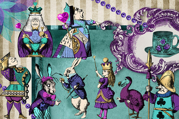 Dark Alice in Wonderland Graphics in Illustrations - product preview 1