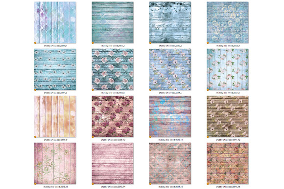 Shabby Chic Wood Digital Paper in Textures - product preview 3