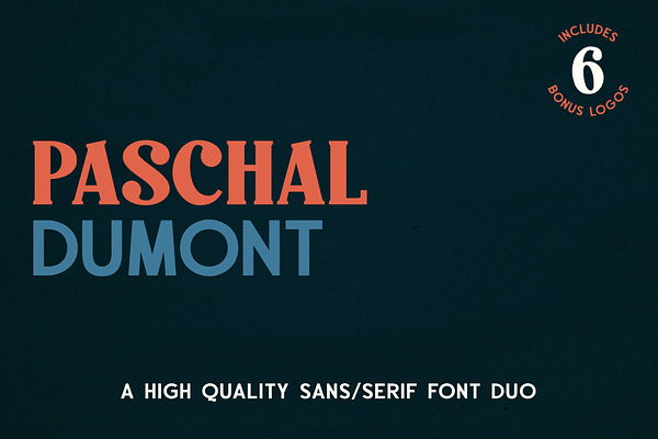 Paschal Dumont - a Modern Font Duo