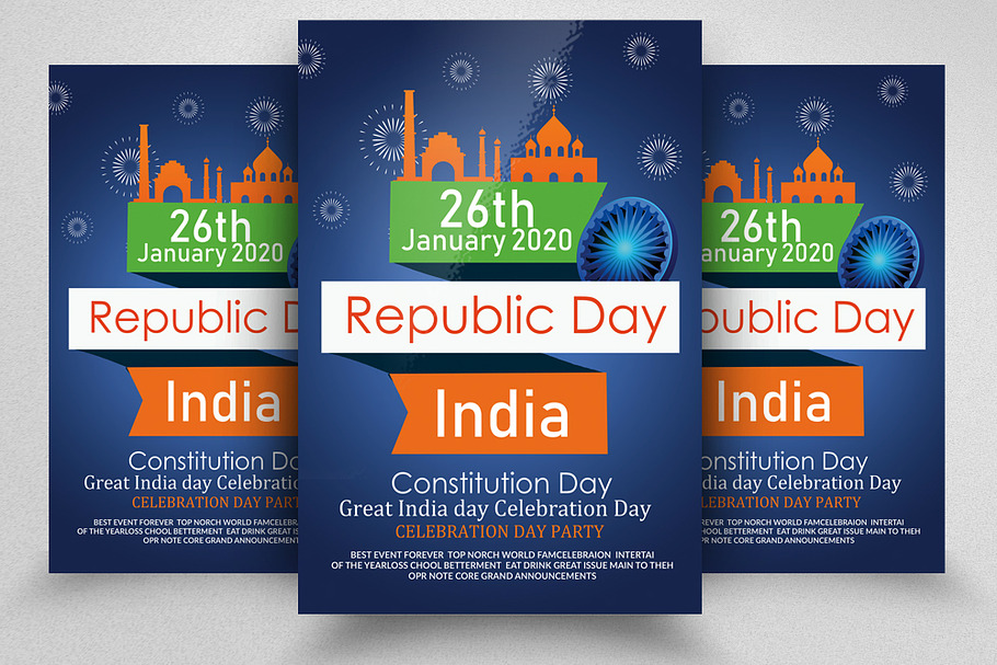 Indian Republic Day Flyer Template